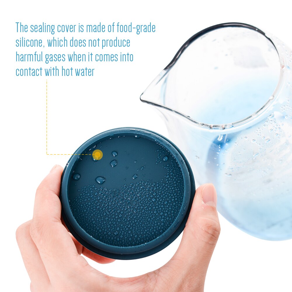 1.5L Grote Water Jug Fles Glas Water Pitcher Met 2 Kopjes Ketel Thee Pot Met Handvat Koude Drinkware Glas theepot