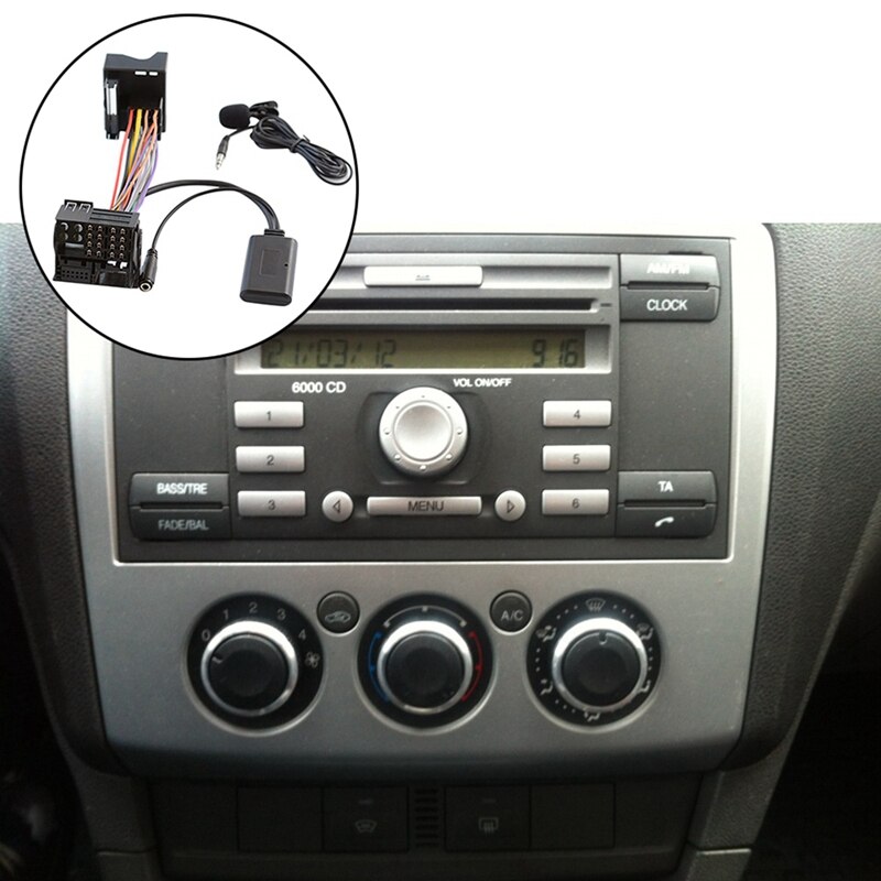Auto Bluetooth 5,0 Aux Kabel Mikrofon Freisprecheinrichtung praktisch Freies Aufruf Adapter für 6000 CD Ford Mondeo Fokus Fest
