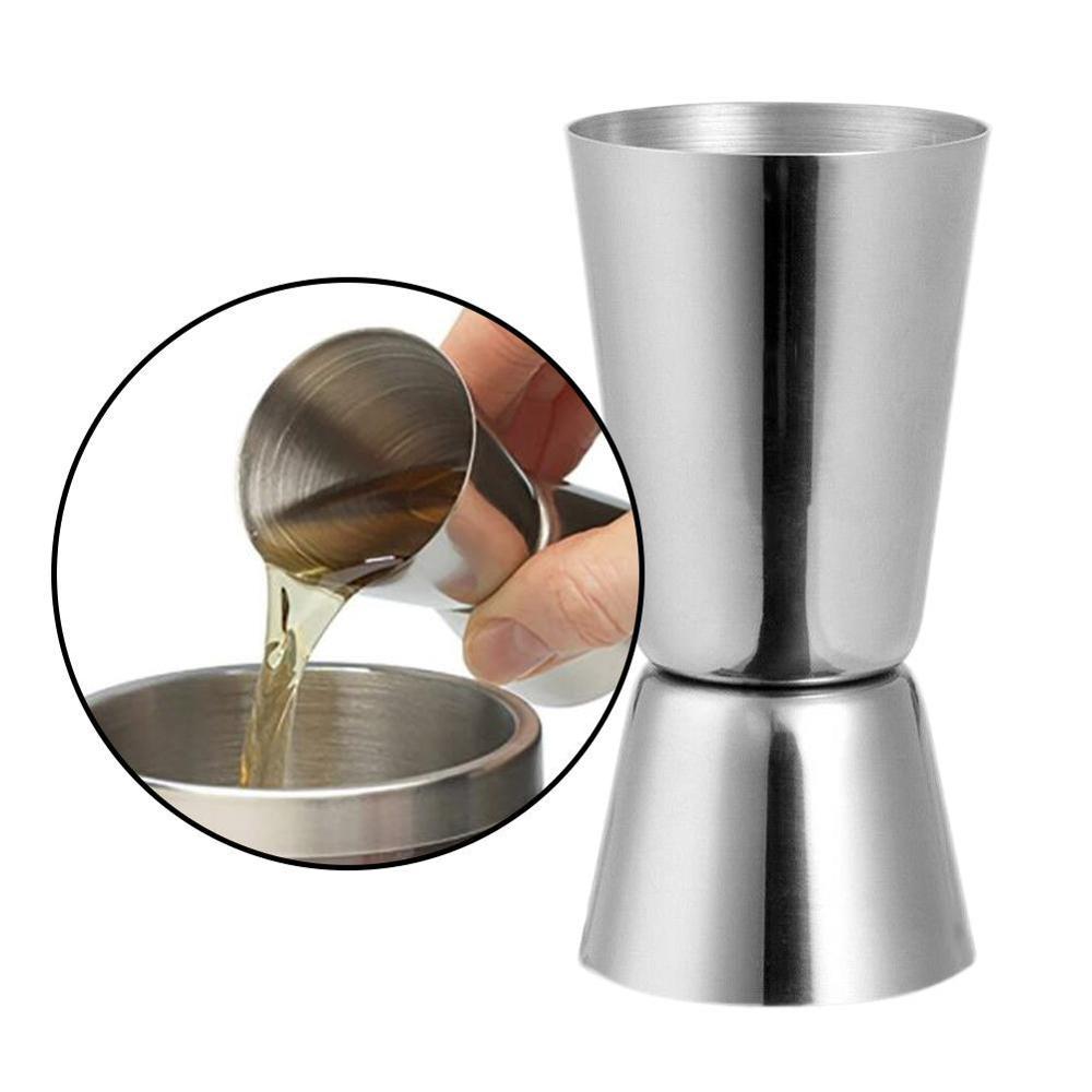 1Pcs 25/50ml Stainless Steel Bar Wine Cocktail Shaker Jigger Single Double Shot Drink Mixer Wine Measurer Cup Bar Tools