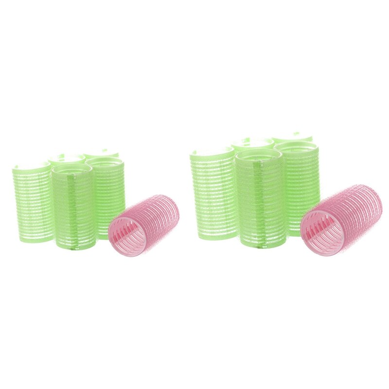 12 stuks grote zelfklevende haarrollers, zelfklevende haarrollers,  - 6 stuks 4.5cm & 6 stuks 3.6cm