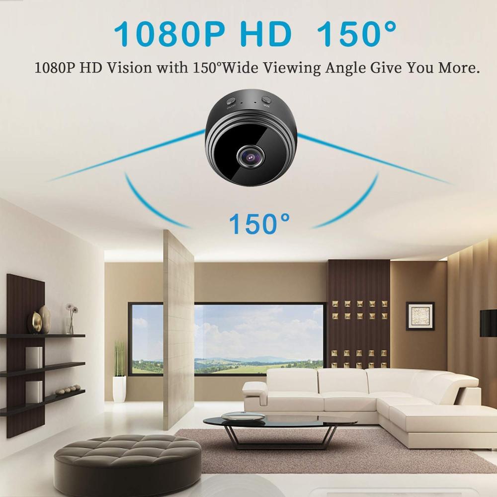 Hd 1080p mini kamera wifi kamera med nattesyn og bevægelsesdetektering fjern trådløs hjemme sikkerhed overvågning kamera