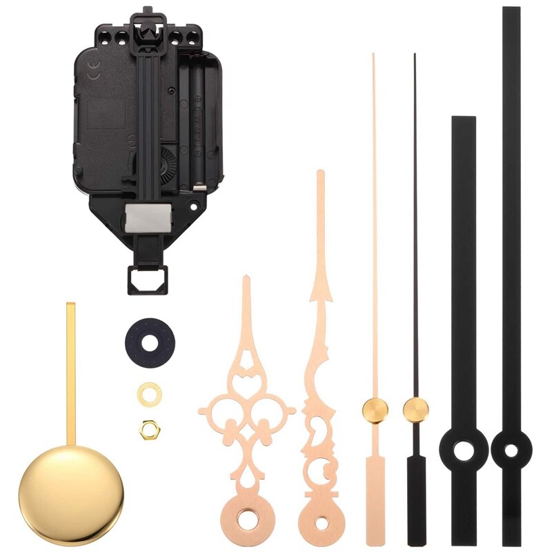 Quartz Pendulum Clock Movement DIY Movement Kit With 2 Pairs Hands Pendulum,DIY Mechanism Pendulum Movements Replace: Default Title