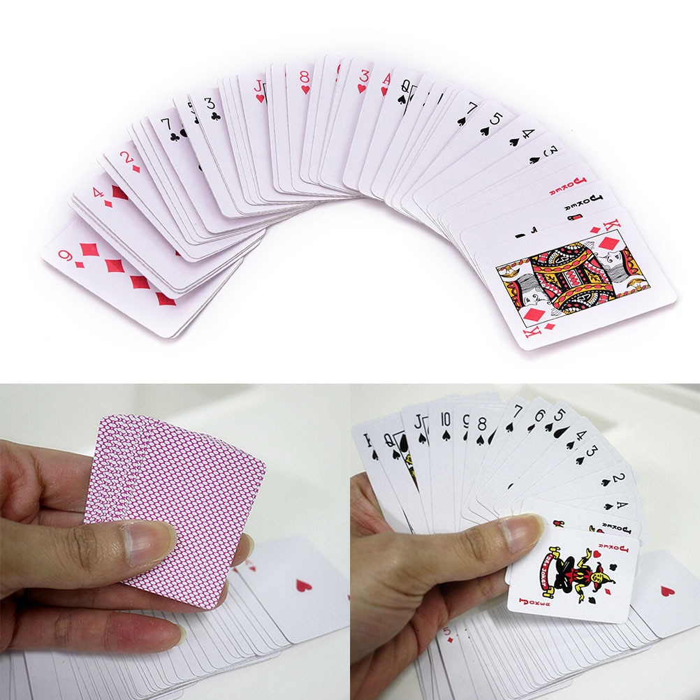 5.3X3.8 Cm Draagbare Mini Speelkaarten Kleine Poker Interessante Speelkaart Bordspel Buiten Outdoor Reizen Mini Maat poken