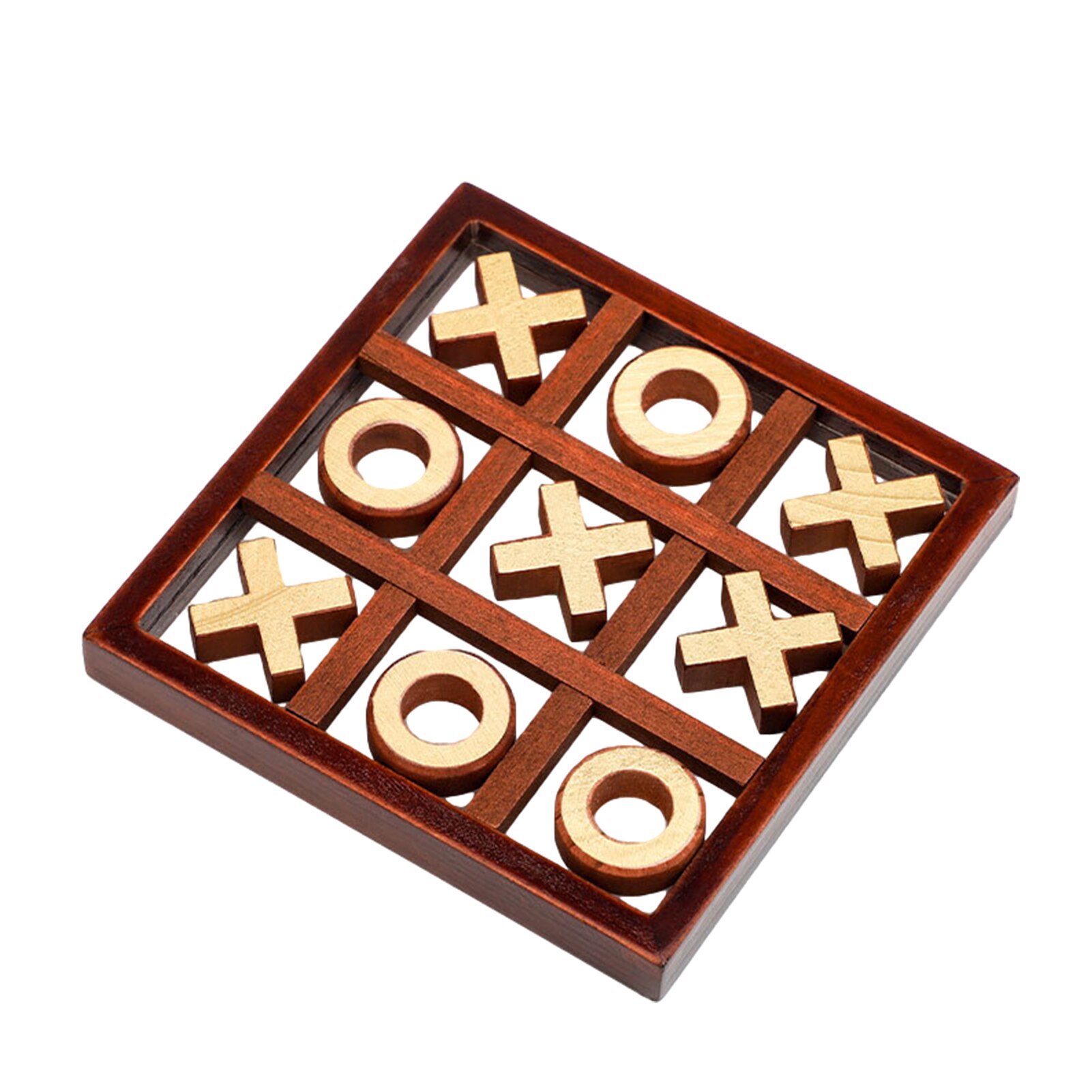 Xo Hout Board Game Toy Leisure Ouder-kind Interactie Game Noughts En Kruisen Game Houten Board Puzzel Game Educatief speelgoed