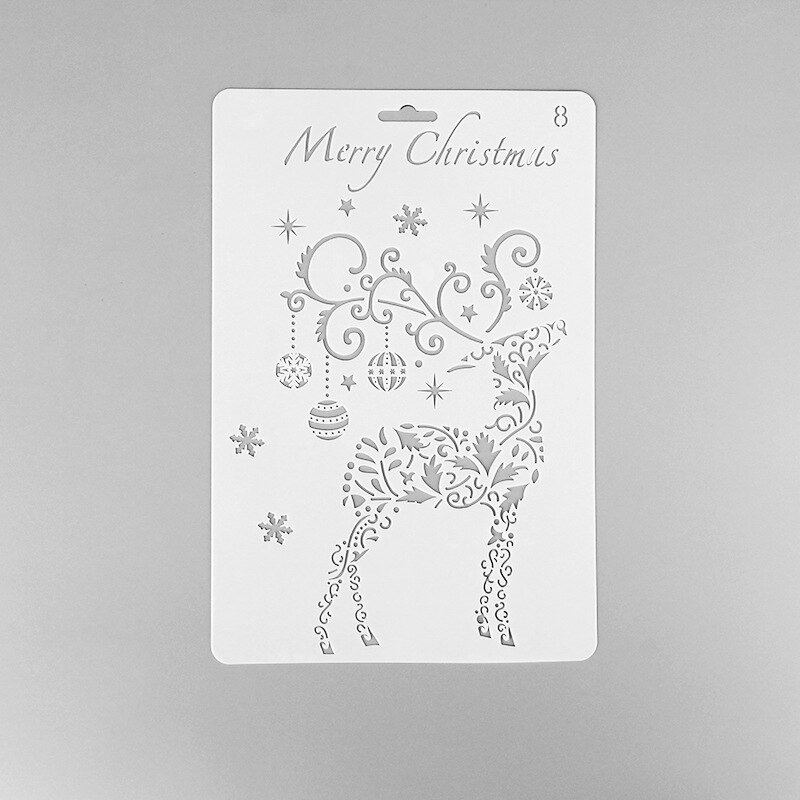 Christmas Hand Drawing Stencil Tools Toys DIY Photo Album Novelty Educational Children Various Styles Art Supplies: 8