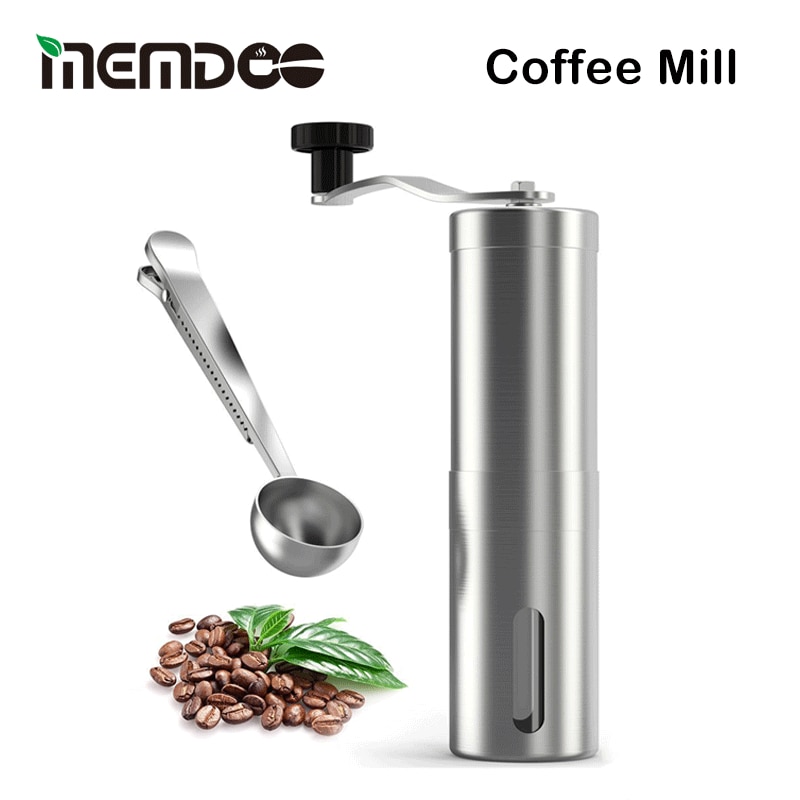 Memdoo manuel kaffekværn med håndsving konisk burmølle til præcisionsbryggning, krydderi og krydderurter