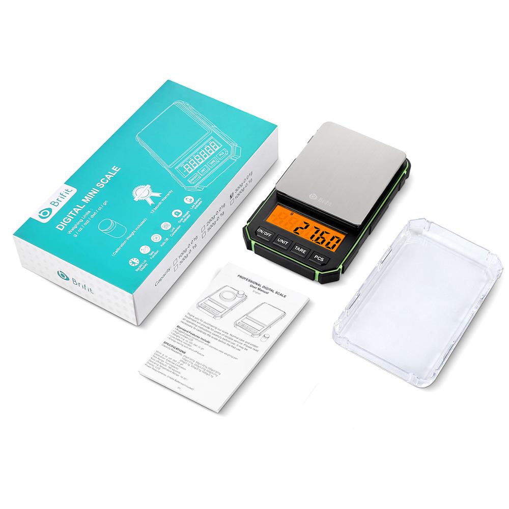 Báscula Digital electrónica multifunción de alta precisión, balanza de cocina para alimentos de 0,05g-300g, con pantalla LCD