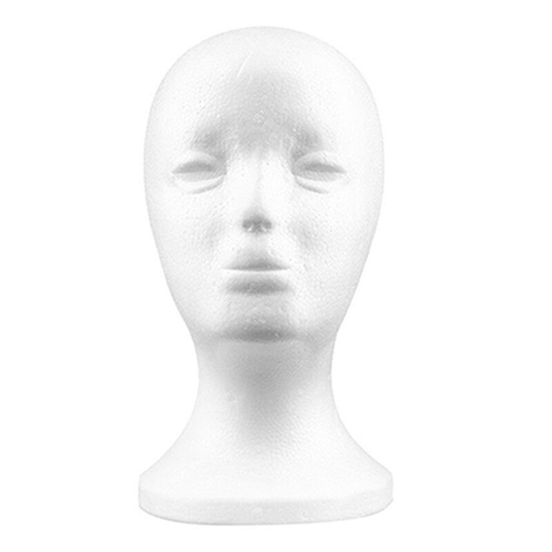 Plus size praktisch schuim vrouwelijk mannequin hoofd voor pruiken bril pet display houder standaard model piepschuim hoofd