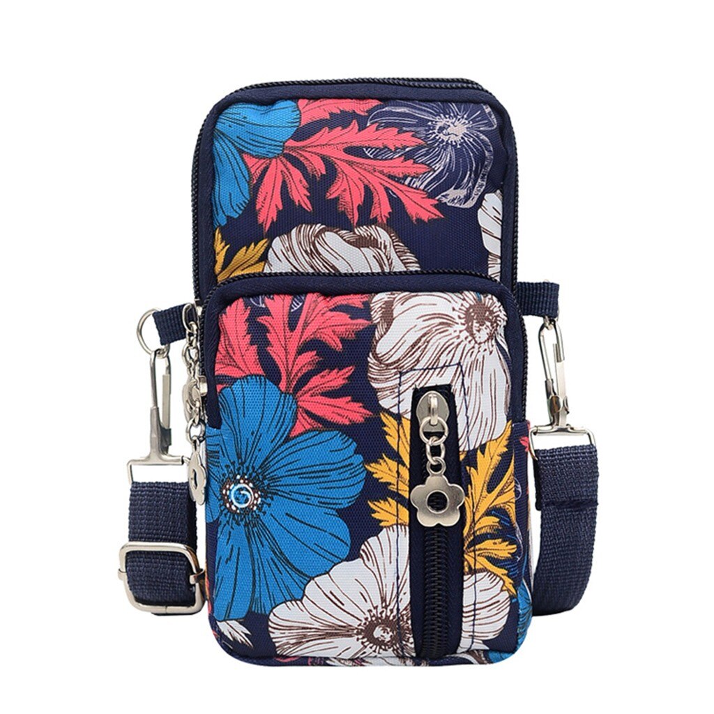 Women Crossbody Cell Phone Shoulder Bag Cellphone Bag Nylon Daily Use Card Holder Mini Summer Shoulder Bag Wallet Sac #T2P: K