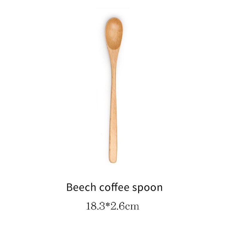 Cuchara para medir condimentos de haya, cuchara para miel, cucharas de Cocina de madera Natural portátiles, accesorios de cocina: A8