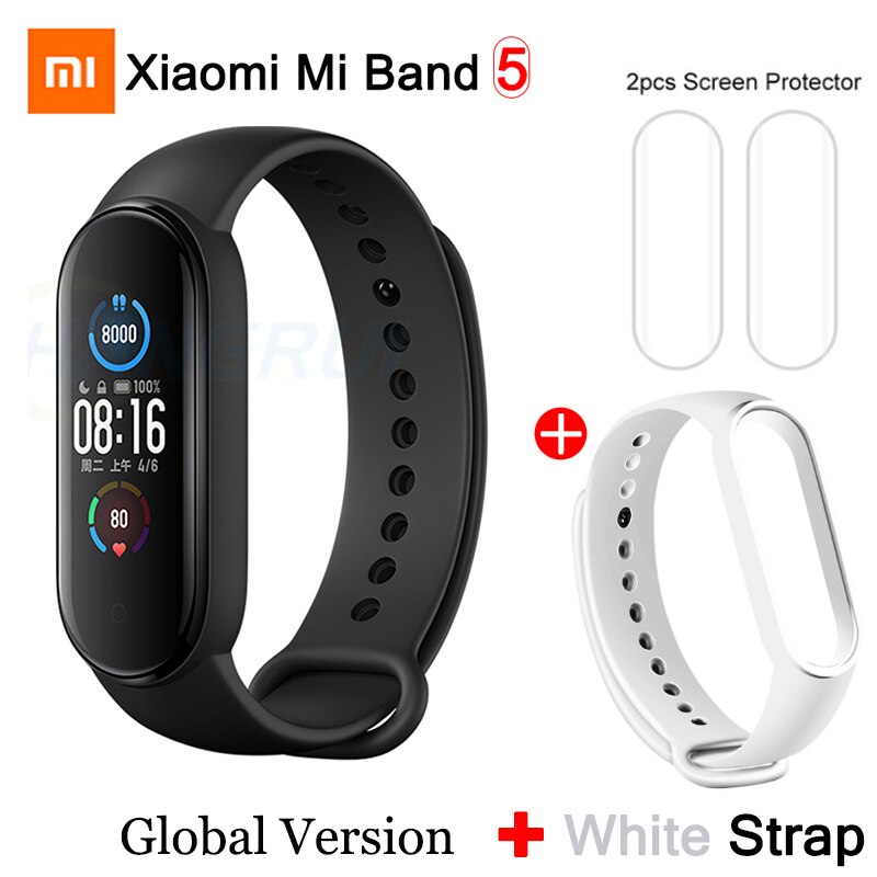 Globale Versione Xiaomi Mi Banda 5 Braccialetto Fitness Tracker Wristband OLED Colorato Dello Schermo Intelligente Impermeabile Monitor di Frequenza Cardiaca Fascia: style1