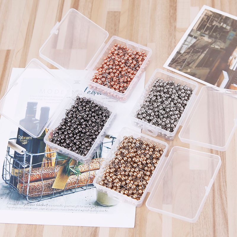 400pcs Round Plastic Head Steel Point Push Pins Map Thumb Tacks Pin Office School Supplies