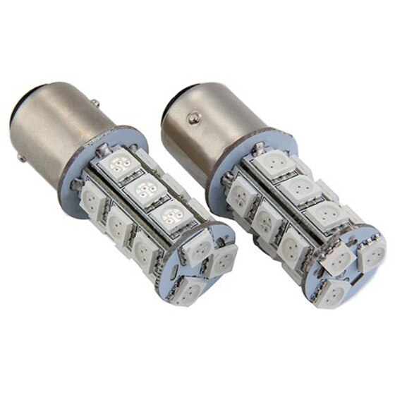 2X1157 Smd 5050 18 Rode Led Flash Auto Brake Staart Achter Signaal Stop Light Bulb Lamp