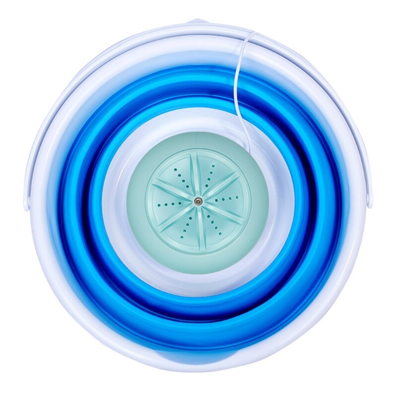 Mini Portable Folding Washing Machine Storage 10L Large Capacity Turbine Washer USB Rechargeable Environmentally