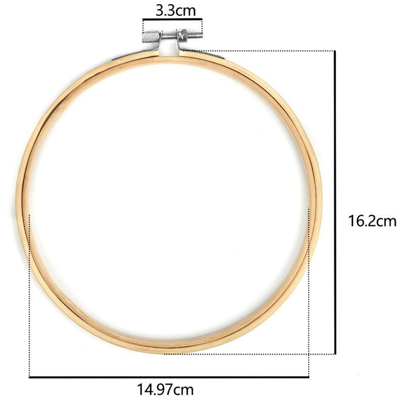 10-30cm broderi ring ring gör det själv bambu ram nål hantverk korsstygn maskin rund loop syverktyg: 15cm 5.9 tum