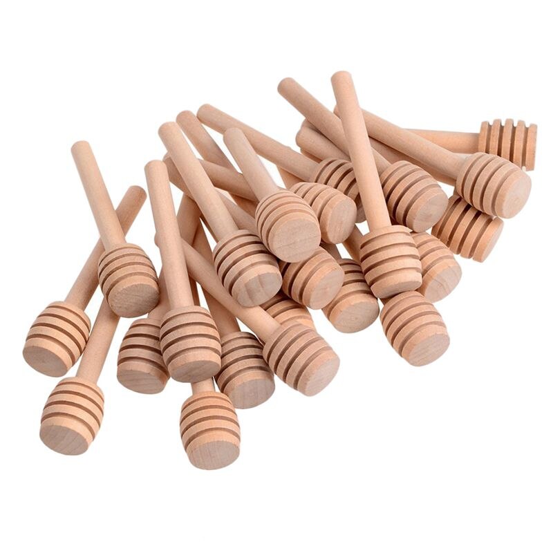 50 pakke mini tre honning dipper pinner individuelt innpakket server til honning krukke dispenser duskregnet honning bryllup 3 tommer