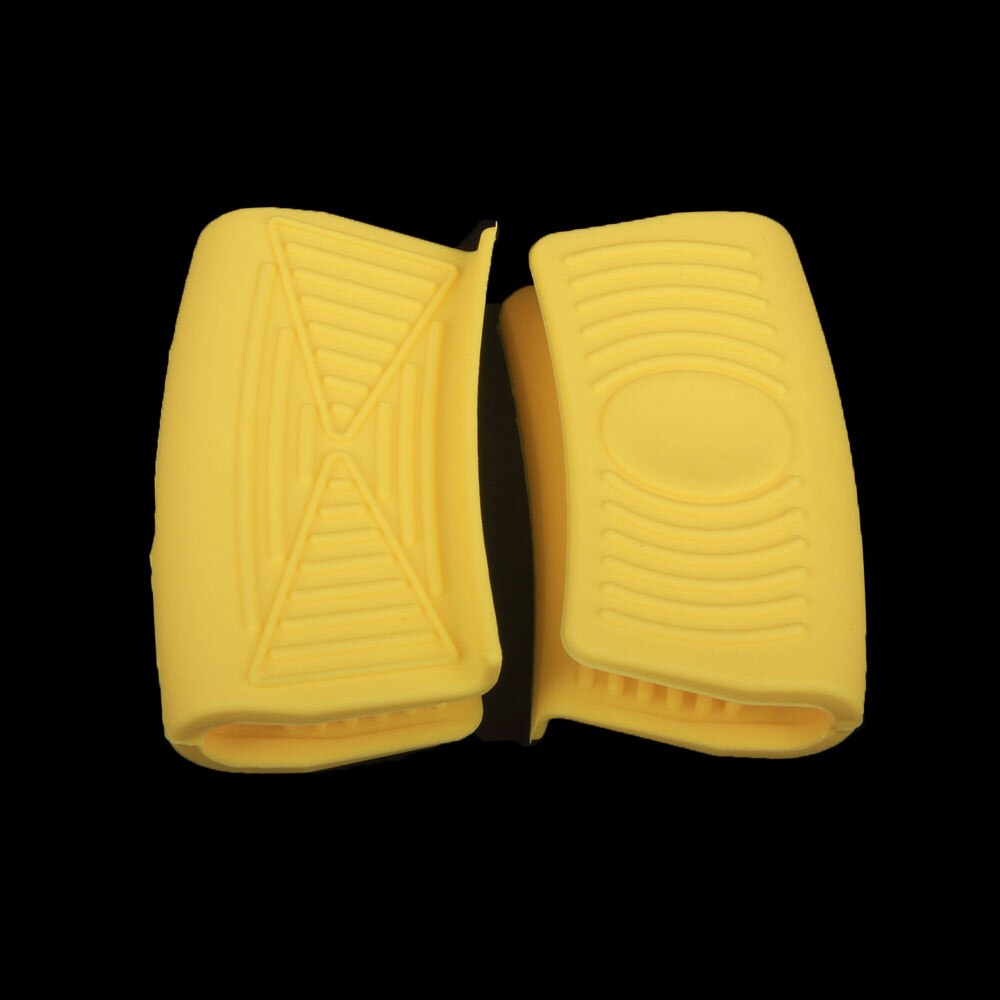 Silicone world Grip Silicone Pot Holder Sleeve Insulation Non Slip Pot Glove Anti-Scalding Pan Handle Cover Grip Kitchen Tools: Yellow