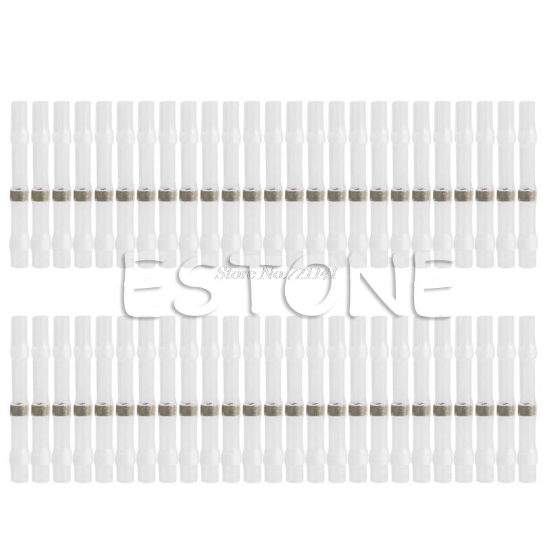 50Pcs 26-24AWG Waterproof Solder Sleeve Heat Shrink Butt Wire Splice Connector W