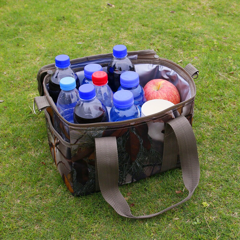 Inklapbare Koeltas Picknick Tas Draagbare Geïsoleerde Lunch Tas Opslag Voor Outdoor Camping Bbq Strand Picknick Reizen