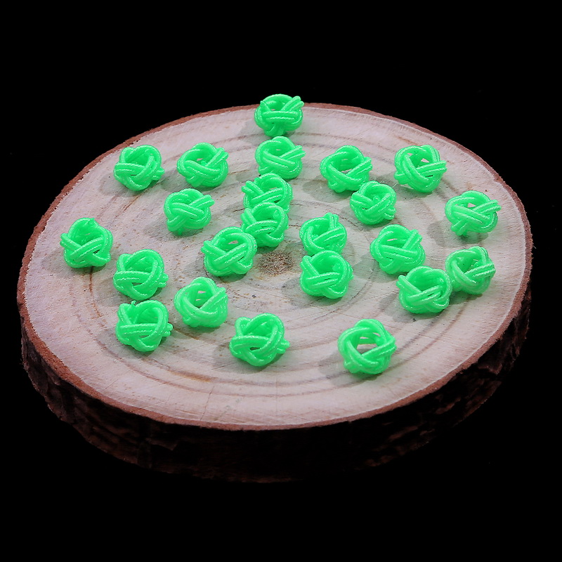10 Stuks 6Mm Kleurrijke Spacer Knoop Diy Ketting Armband Touw Spacer Gevlochten Spoel Touw Chain Einde Gesp Sieraden Benodigdheden vinden: light green