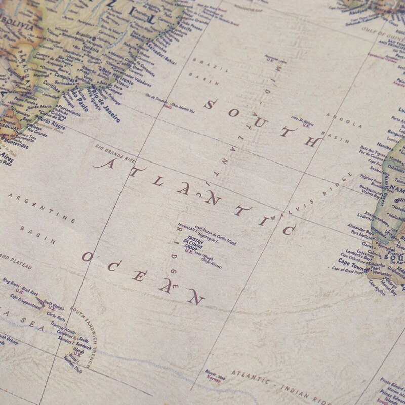 Vintage Retro Matte Kraft Paper World Map Antique ... – Vicedeal