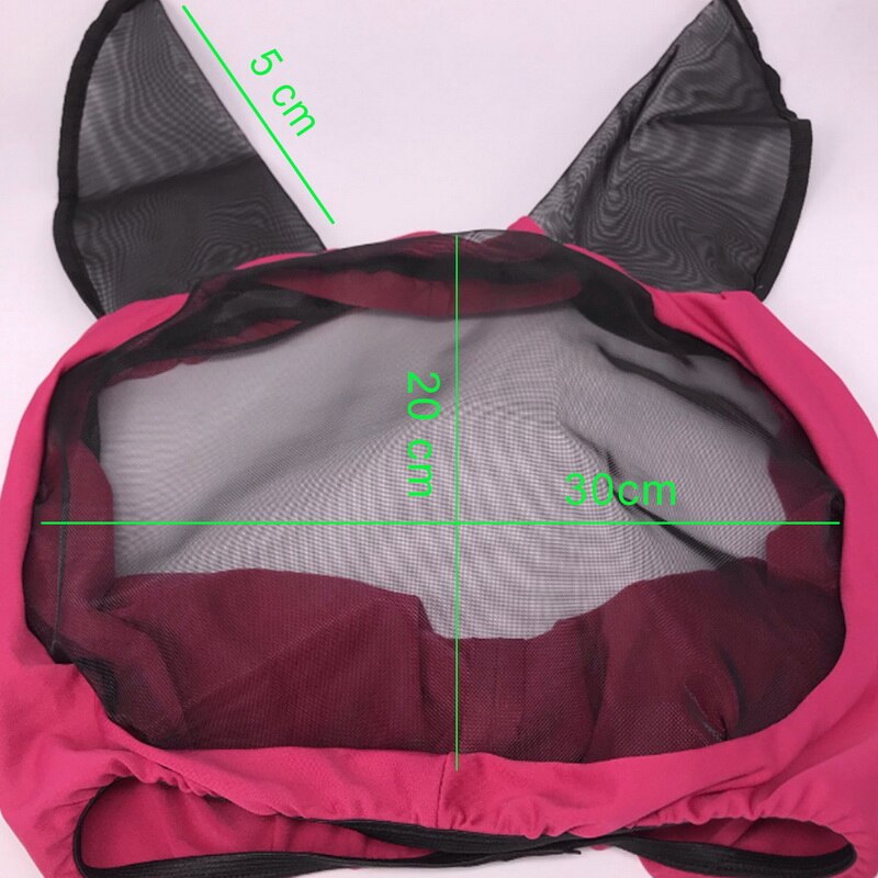 5 farver anti-fly mesh heste maske hest maske stretch bug øje hest flue maske med dækkede ører hest flue maske lang næse med øre