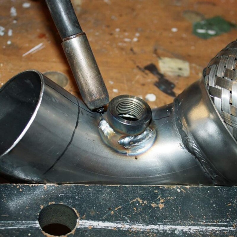 Universal O2 Sensor Stepped Mounting Boss and Plugs M18X1.5 Hex Plug Kit Stainless Steel for Cars and Trucks