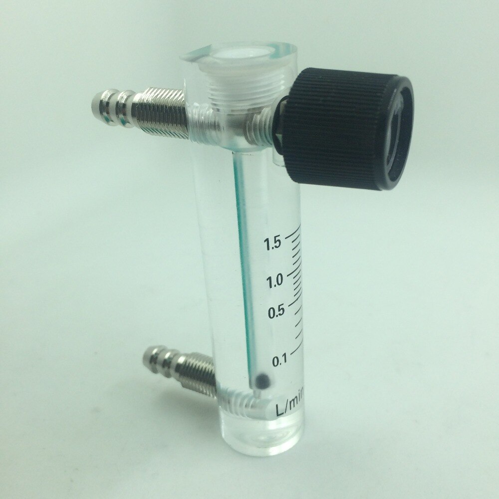 Air Oxygen Gas Flow Meter Flowmeter Caudalimetro Counter Flow Indicator O2 Oxigen Gas Meter Flow Device Switch 0.1-1.5L/min