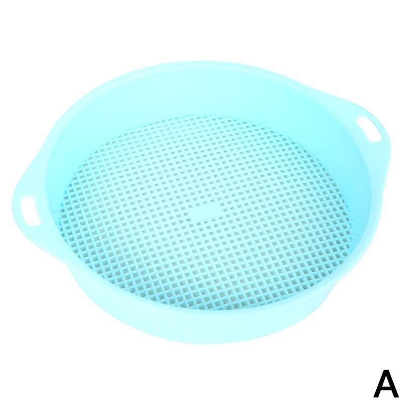 Plastic Garden Sieve Riddle Green For Composy Soil Handle Stone 2 Gardening Mesh With Colors Sieve Tool Soil Particle I3T7: blue