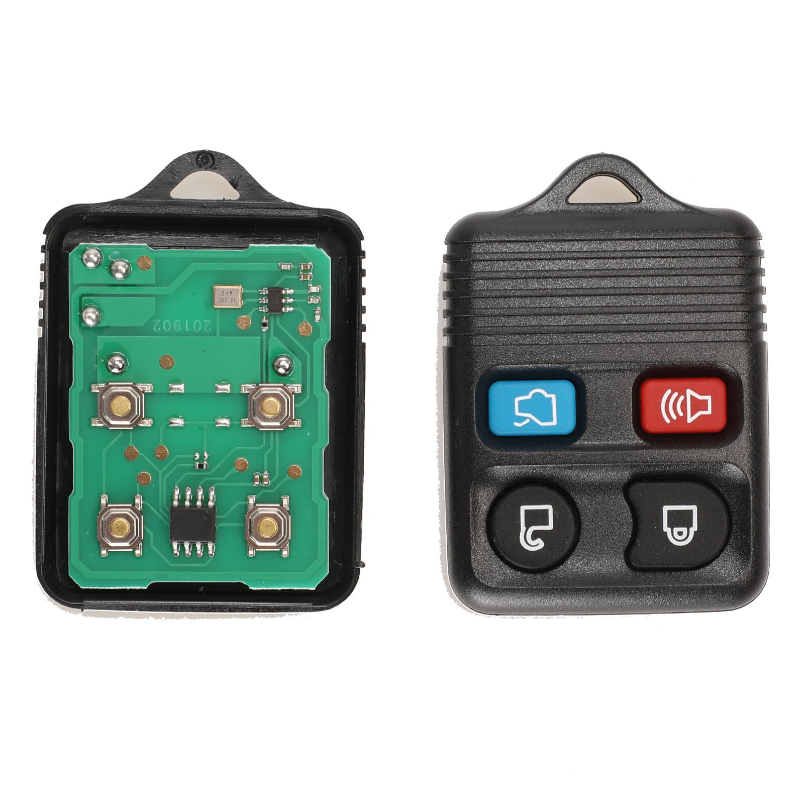 Llave remota de 3/4 botones para coche Ford, mando a distancia de entrada sin llave, 315Mhz, reemplazo completo de Control inteligente: 4 Buttons