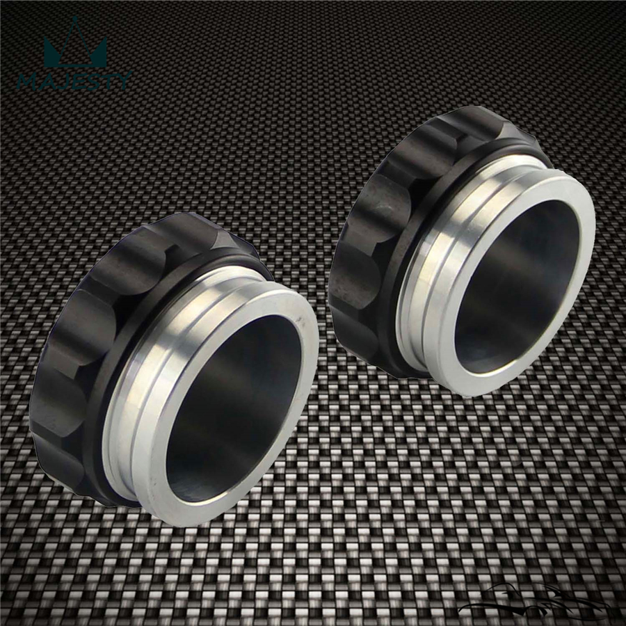 2Pcs 2" 50.8mm Aluminium Weld On Filler Neck And Cap Oil, Fuel, Water Tank