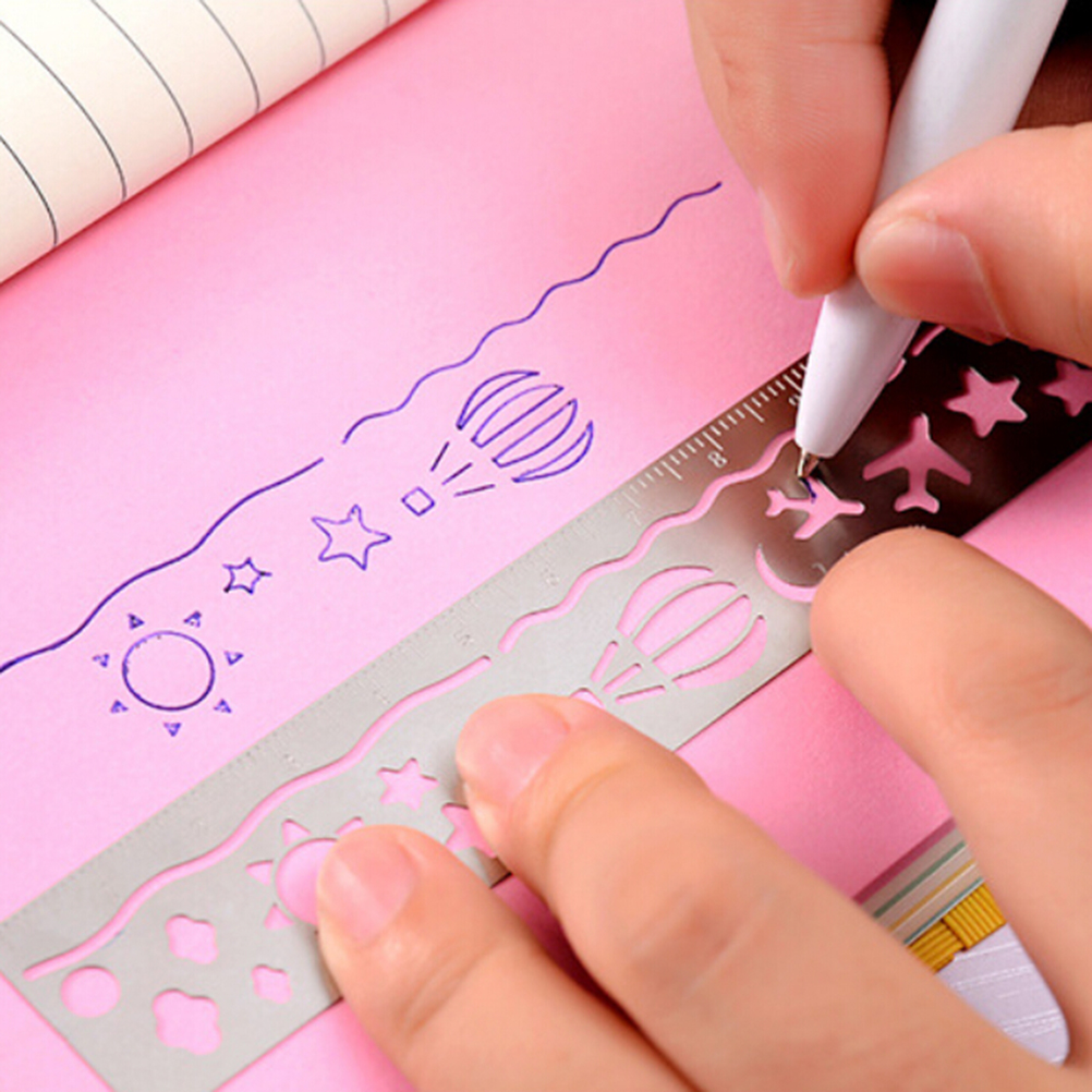 1 x cartoon vogel vis metalen bladwijzer met liniaal materiaal escolar papelaria bladwijzers voor boeken briefpapier 10cm