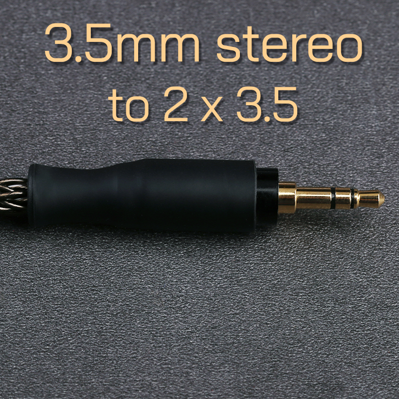 OPENHEART 16 Core Hoofdtelefoonkabel 1 tot 2 jack dual 3.5/2.5/4.4mm/XLR Balans kabel Voor HIFIMAN DENON Vervanging Kabel 2m 3m: XS / Kaki
