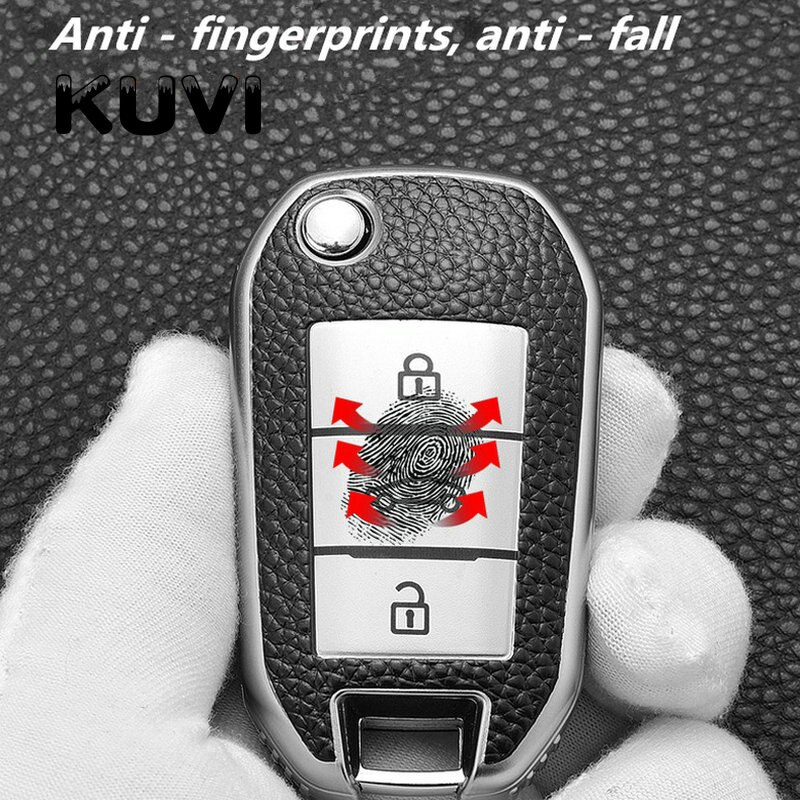 Funda plegable de Tpu para llave de coche, cubierta protectora remota para Peugeot 208, 308, 408, 508, 307, , Citroen, C4L, CACTUS, C5, C3, C6, C8