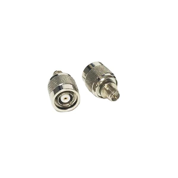 1pc RP-TNC macho a RP-SMA conector hembra RF adaptador coaxial convertidor recto niquelado