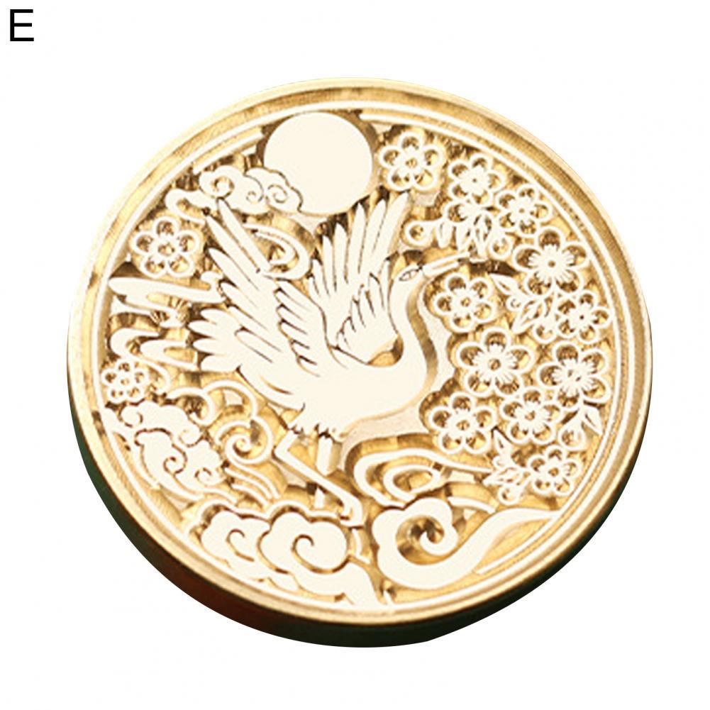 Tête de tampon d&#39;étanchéité en cire, signature élégante, Style chinois, largement utilisé:  E