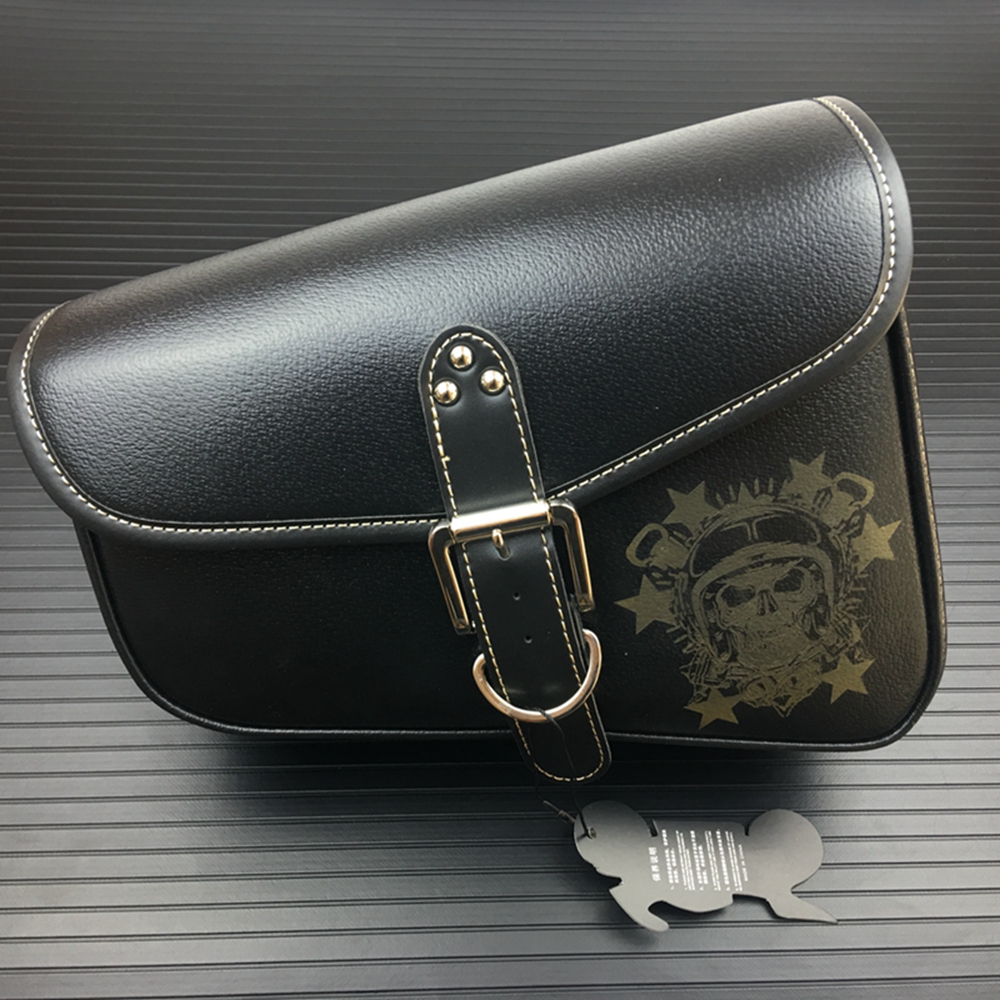 Borse da Sella Moto - Pelle PU - Impermeabile - Borsa Attrezzi Laterale - per Sportster 883 1200XL: Nero