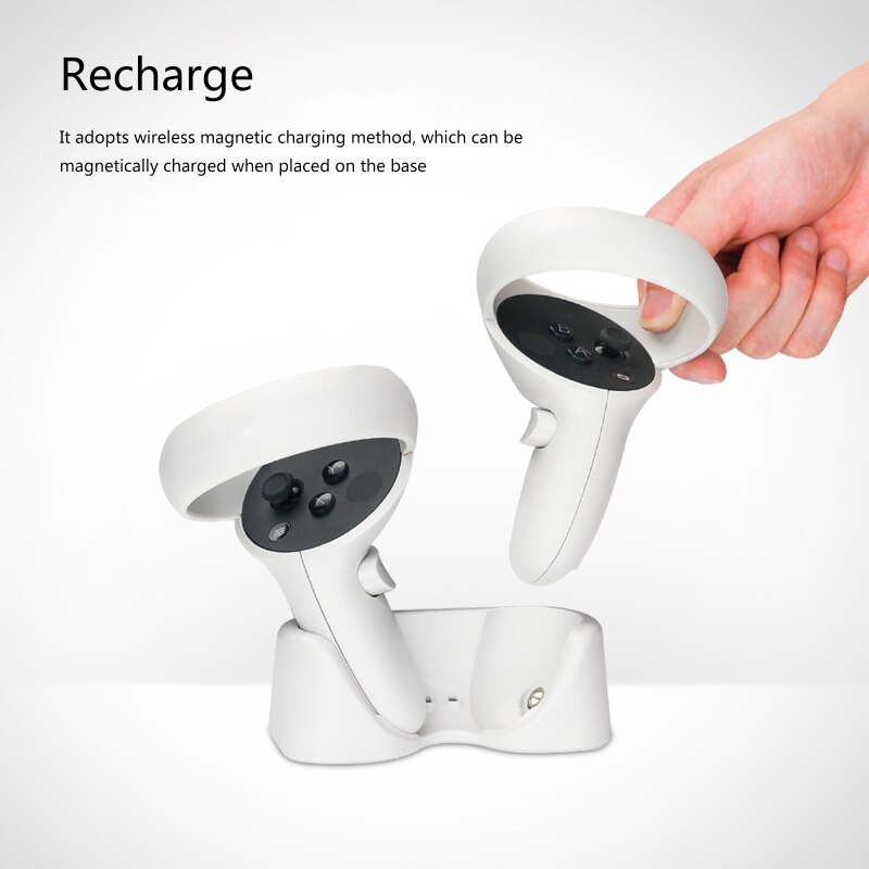Magnetische ladestation, kompatibel mit oculus quest 2 vr zubehör, einfache ladebasis für zuhause mit usb-c-eingang