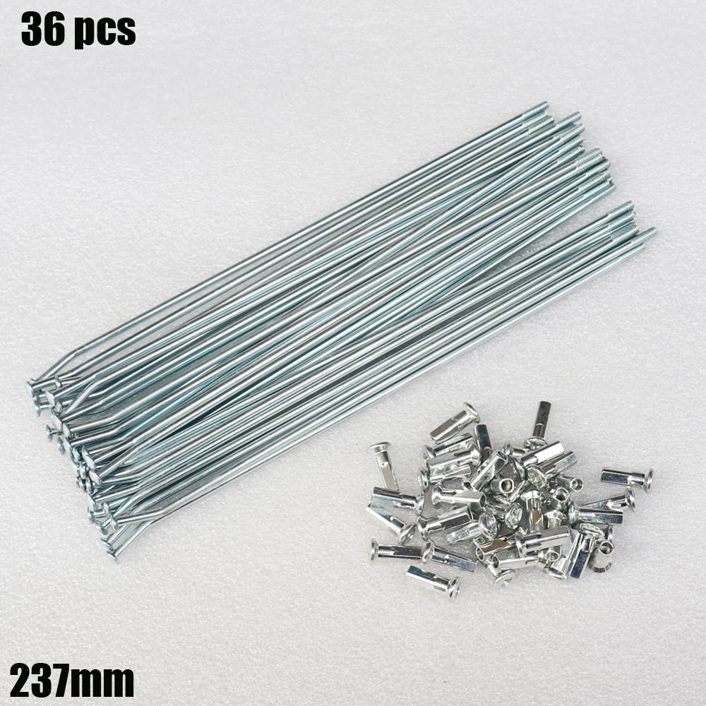 36 pcs 200-245 mm 8G spokes 4mm width spokes bend For electric bicycle bike motorcycle radios for motorcycle and child bike: 237mm