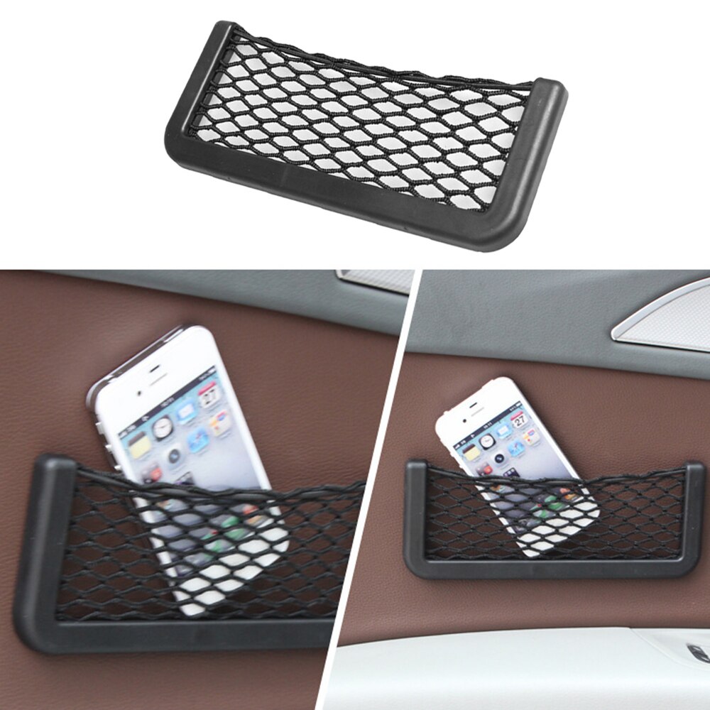 Auto Netto Pocket Opbergtas Seat Side Terug Opslag Netto Zak Telefoon Houder Pocket Organizer 1 pcs