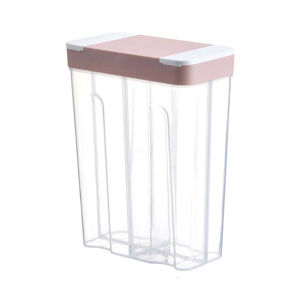 Food Storage Cereal Container Plastic Kitchen Refrigerator Noodle Box Multigrain Storage Tank Transparent Sealed Cans Container: Pink