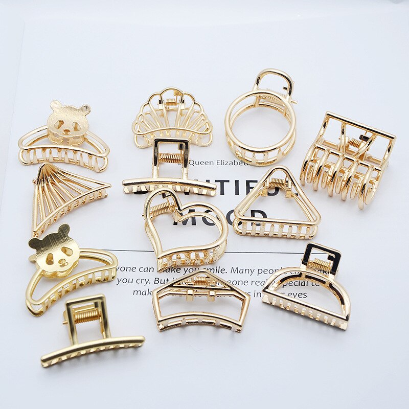 1Pcs smal Simple Wild Geometric Hair Claw For Women Girls Clamps Hair Crab Metal Hair Clip Claw Accessories Headwear