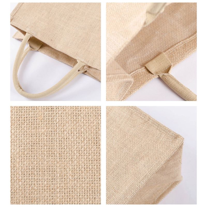 Küche Wiederverwendbare Taschen Natürliche Sackleinen Tote Taschen Jute Taschen