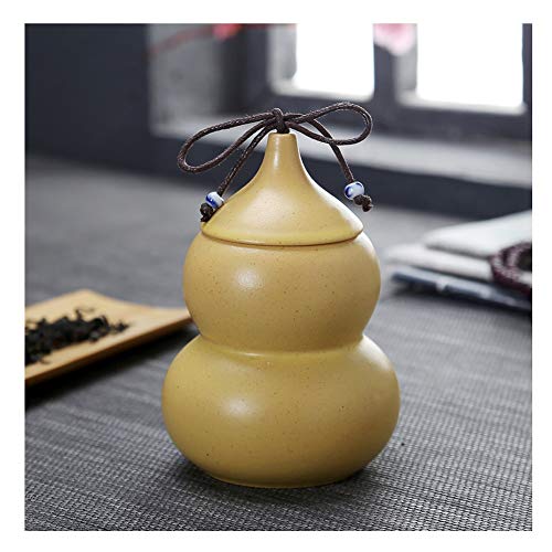 Funeral Urn Cremation Urns Burial Urns at Home for A Small Amount Human Ashes Gourd: YELLOW