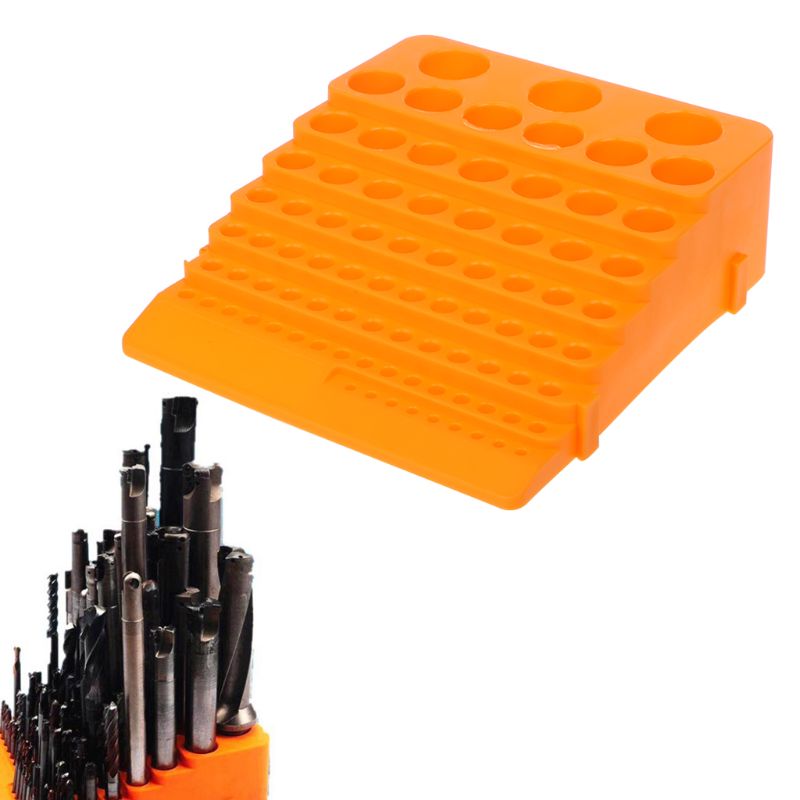 84 Holes Multifunctional Thickened Milling Cutter Reamer Drill Bit Storage Box Tool Accessories Organizer