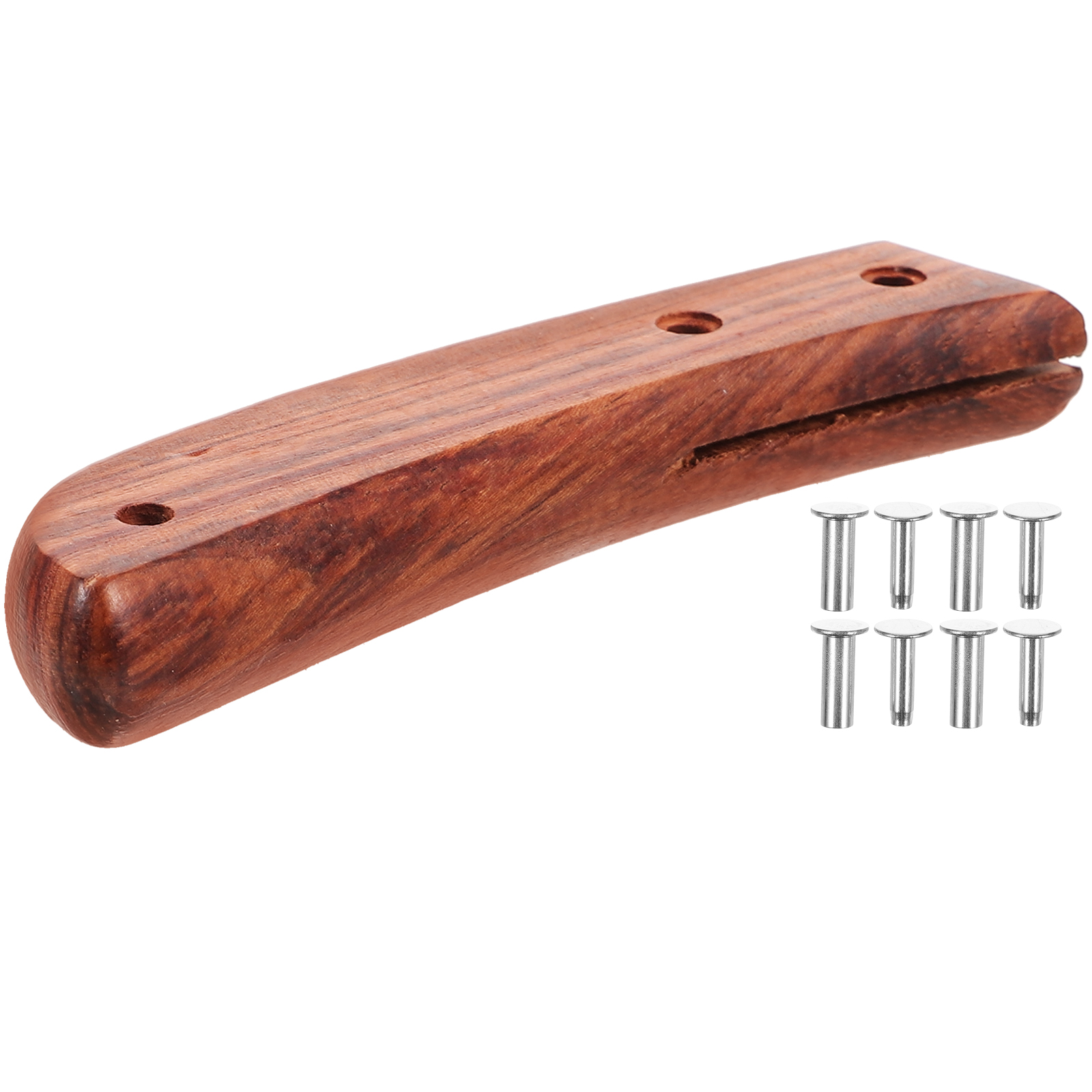 Solid Wood Handle Handles Tool Kitchen Knife Grip Replacement Component Circular: Default Title