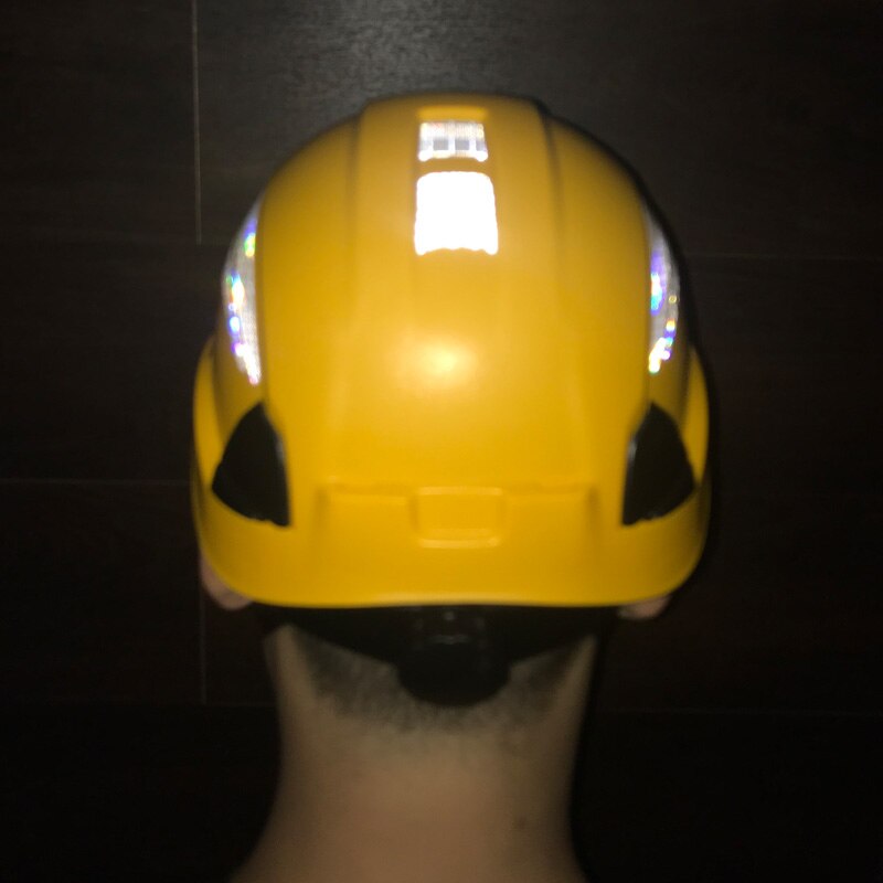 DARLINGWELL Reflective Hard Hat Night Work Safety Helmet With High Vis Reflection Tape Outdoor Riding Climing Rescue Traffic Cap