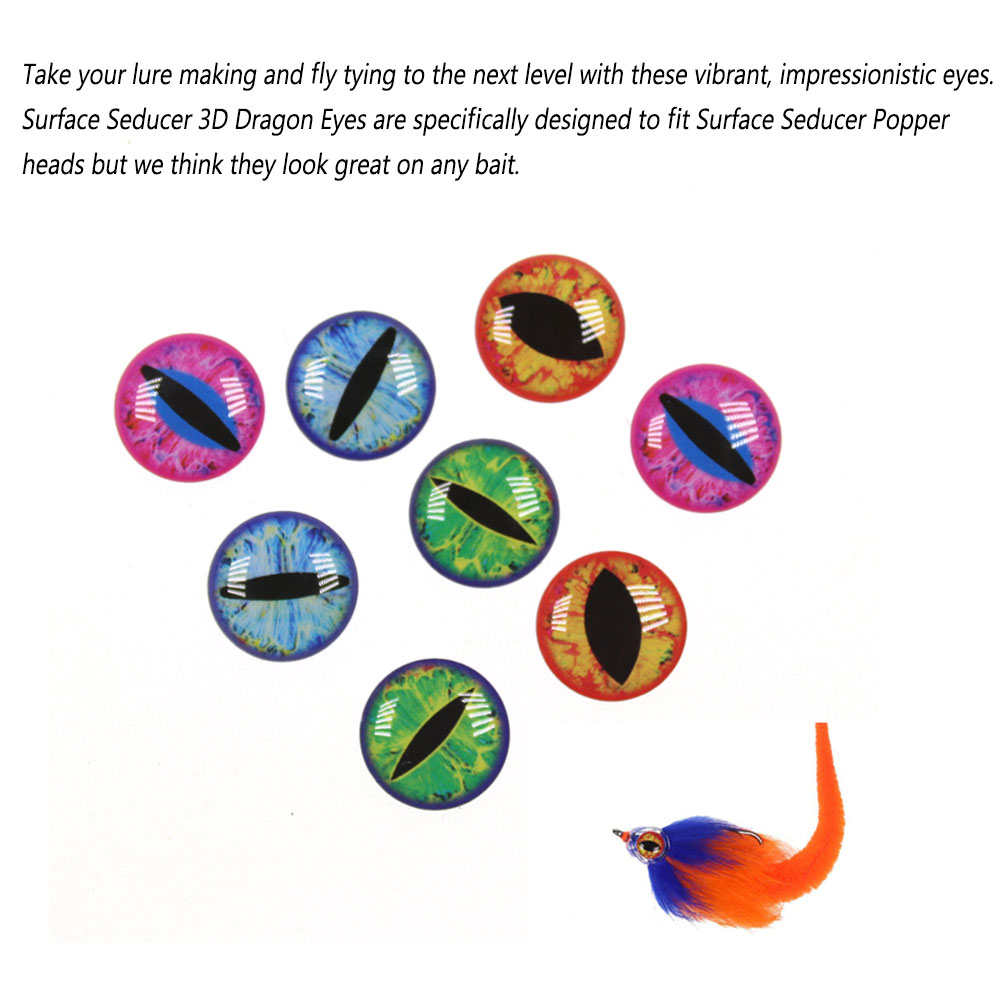 Bimoo, 100 Uds., ojos de pez epoxi 3D holográficos, ojos de dragón para Streamer, plantillas para moscas de agua salada, cebos, fabricación de señuelos de pesca de 3mm ~ 12mm