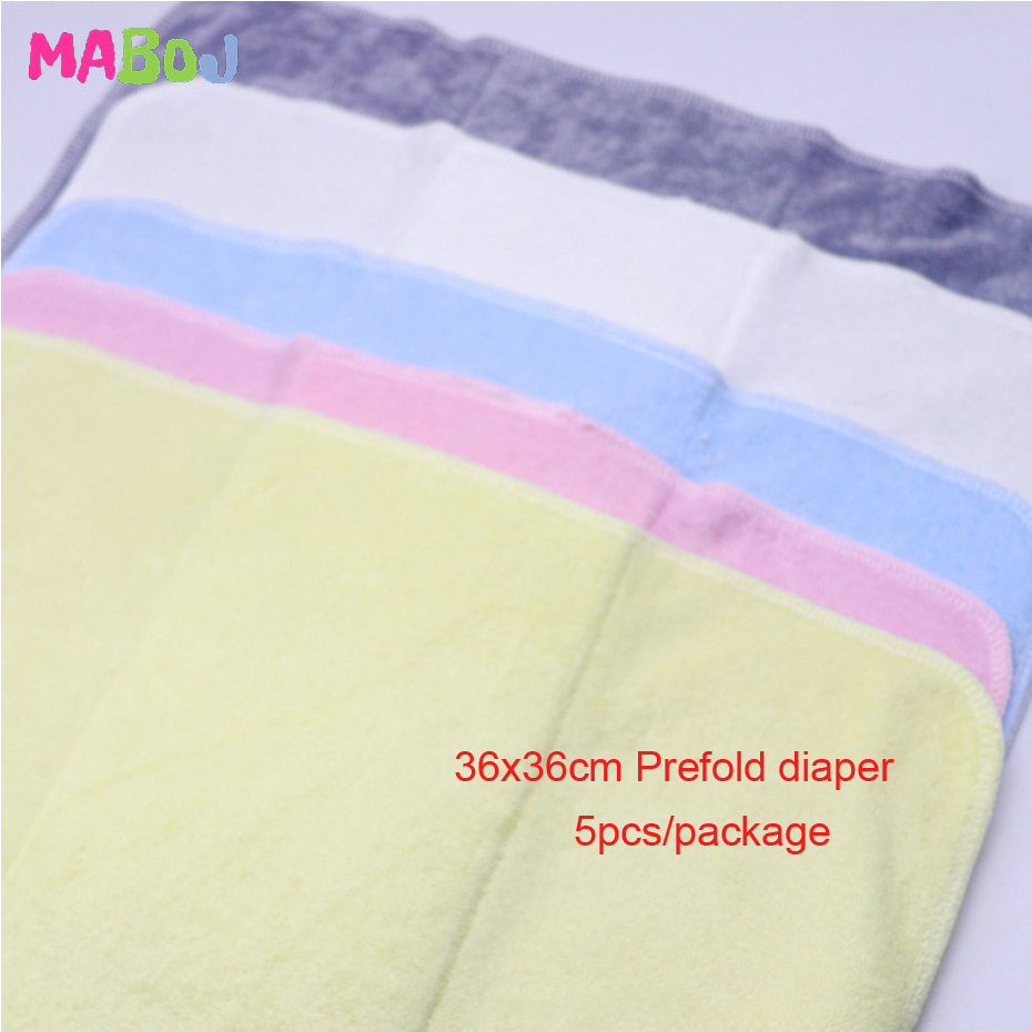 MABOJ Prefold Cloth Diaper Baby Organic Bamboo Fiber 36x36cm Absorbent Reusable Washable Diapering Ecological Nappy Eco-friendly: Mix