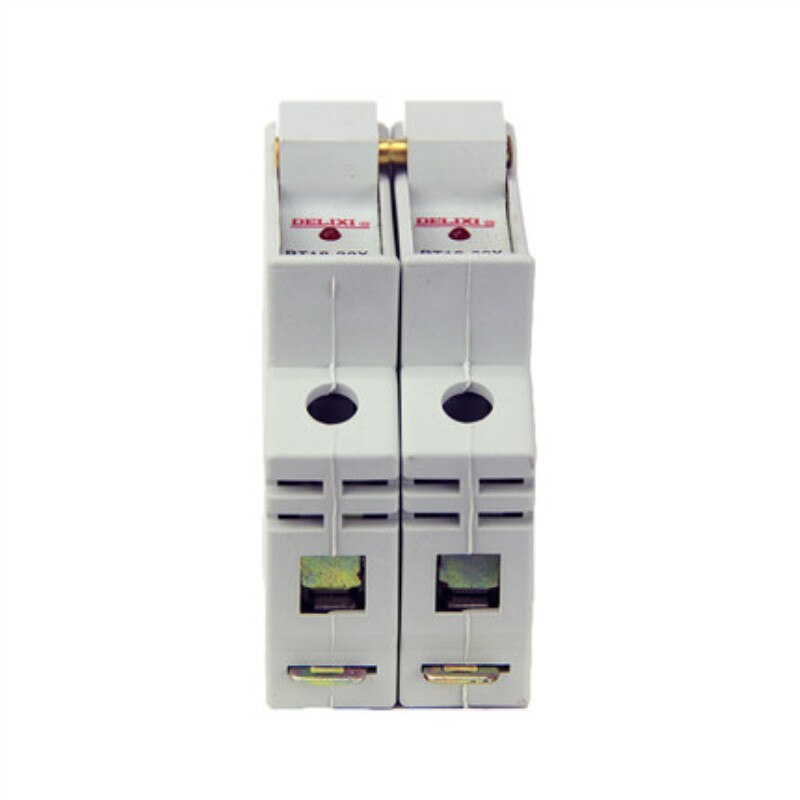 Base Fuse Holder 2P RT18-32X 35mm DIN rail mount Suitable for 10x38mm cylindrical cap and ceramics Fuse